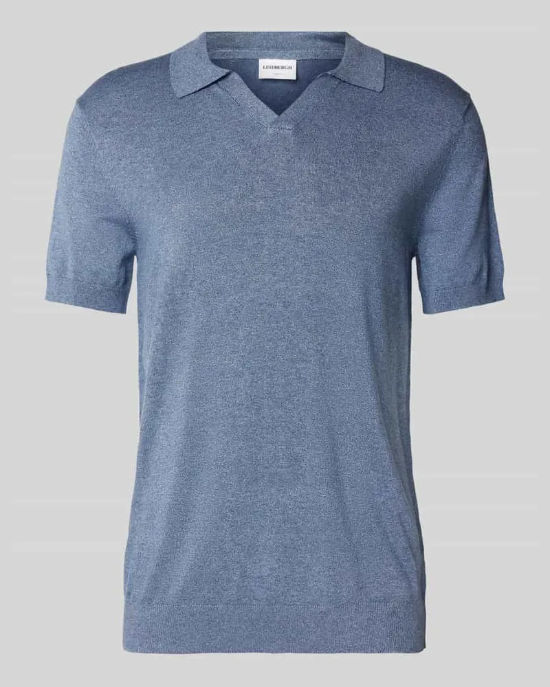 Lindbergh Slim Fit Poloshirt mit V-Ausschnitt Modell 'Ecovero 