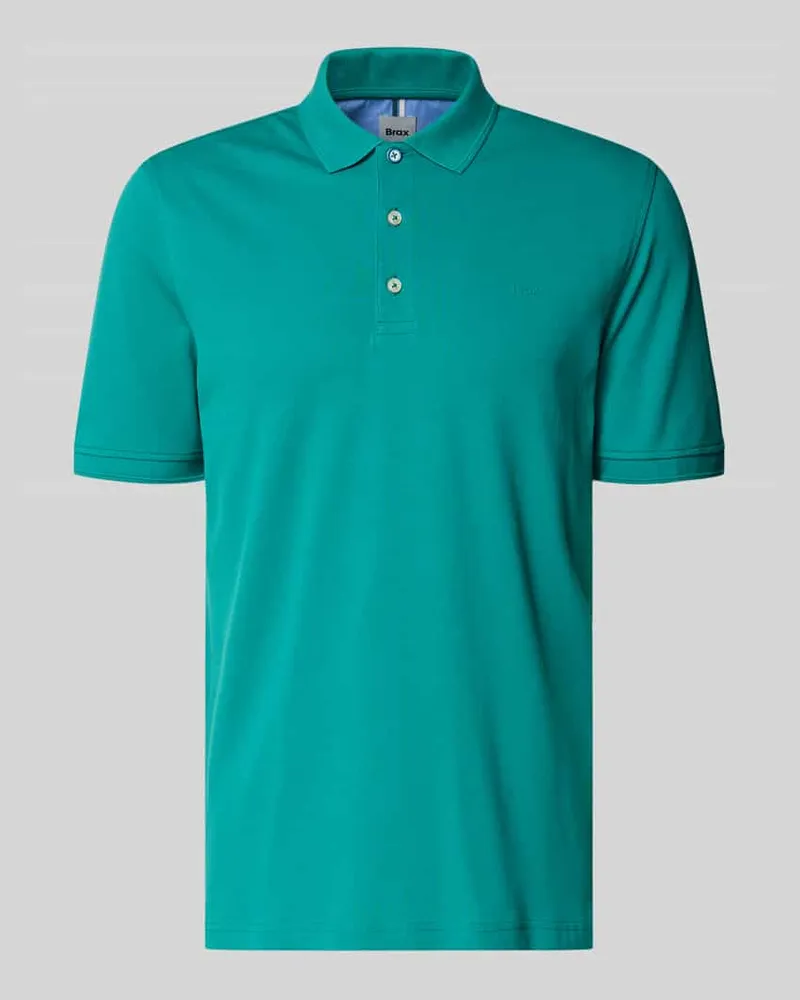 Brax Slim Fit Poloshirt aus Baumwoll-Mix Modell 'Pete Gruen
