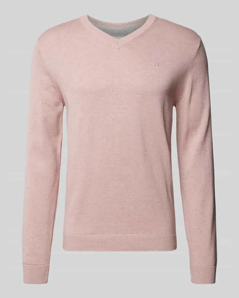 Tom Tailor Regular Fit Strickpullover mit V-Ausschnitt 