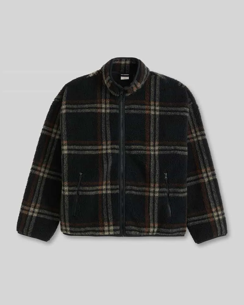 Levi's Boxy Fit Fleecejacke mit Stehkragen Modell 'NOLAN Black