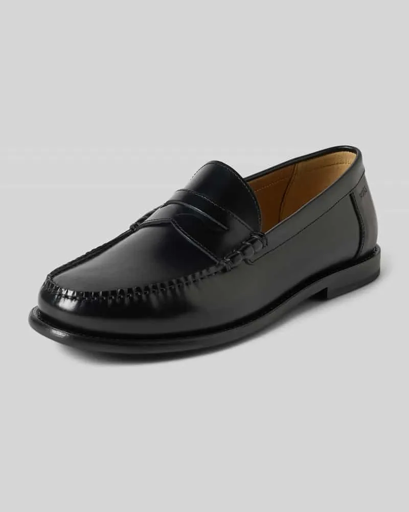 HUGO BOSS Loafer aus echtem Rindsleder Modell 'TEVAN Black