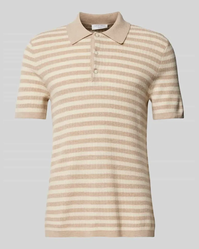 Tiger of Sweden Regular Fit Poloshirt aus Woll-Baumwoll-Mix Modell 'Erros Sand