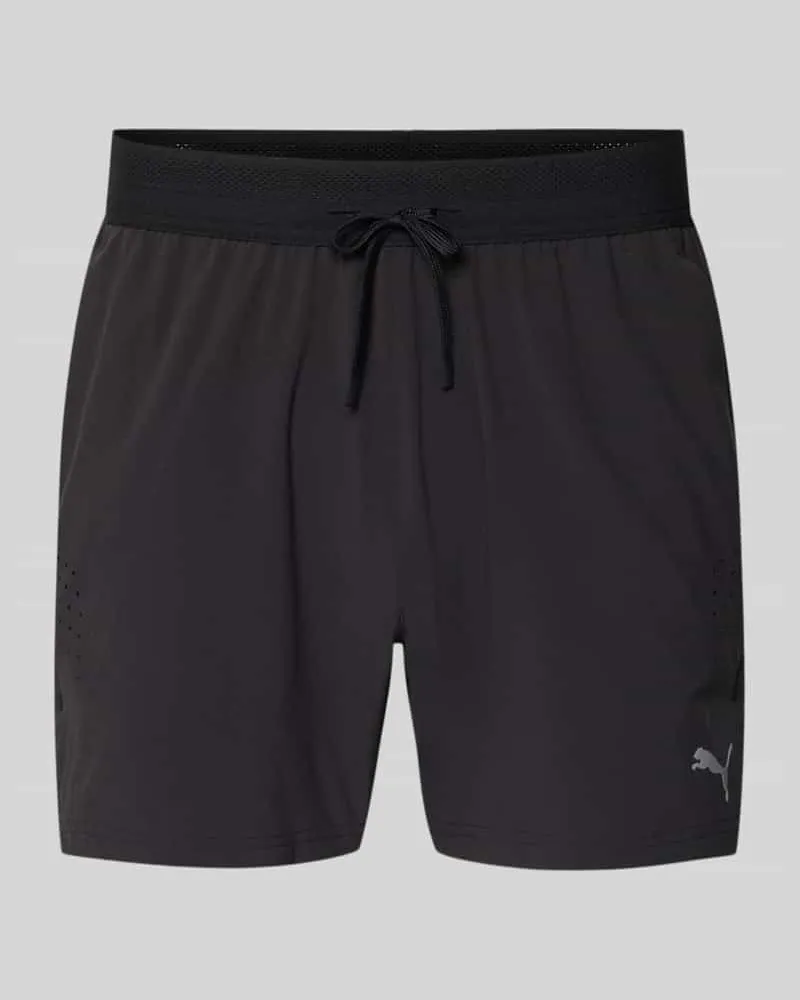 Puma Regular Fit Shorts mit Logo-Print Black