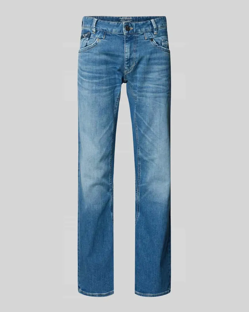 PME Legend Relaxed Fit Jeans im Used-Look Modell 'Commander Jeansblau