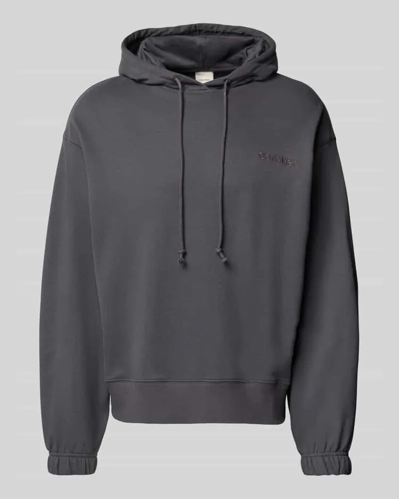 Calvin Klein Regular Fit Hoodie aus Baumwoll-Mix Anthrazit