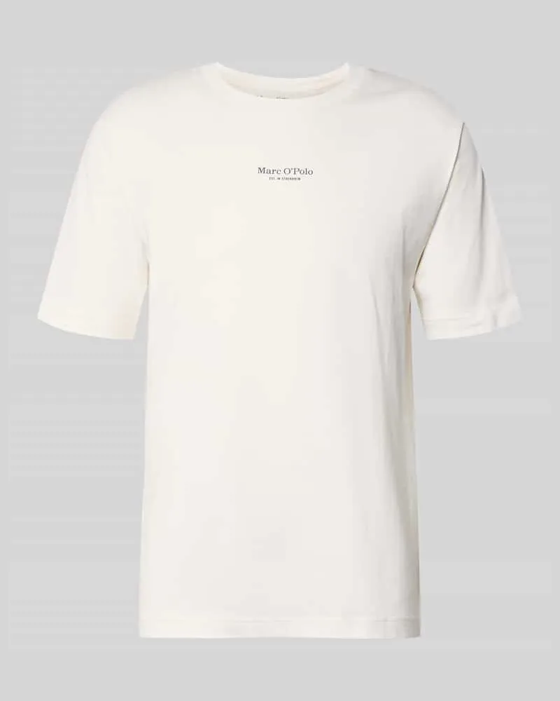Marc O'Polo Regular Fit T-Shirt aus reiner Baumwolle Offwhite