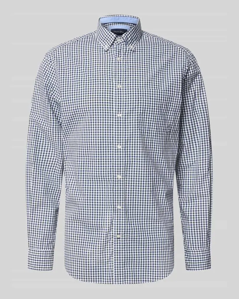 Christian Berg Regular Fit Freizeithemd mit Button-Down-Kragen Bottle