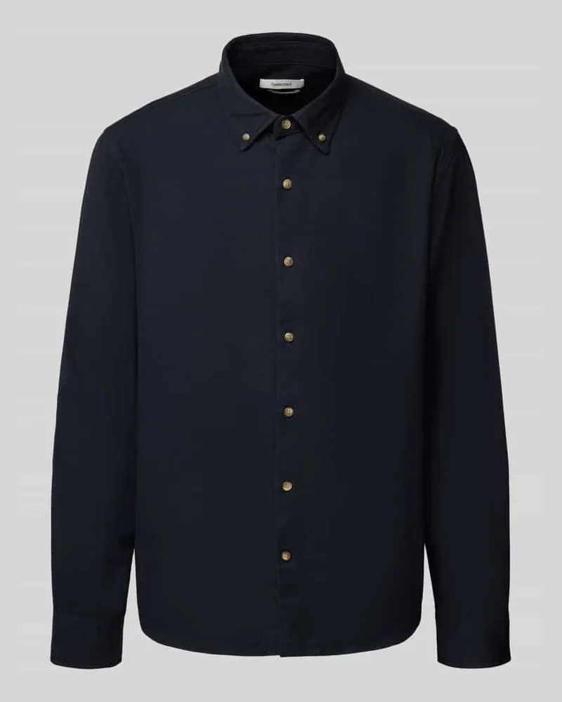 Selected Homme Regular Fit Freizeithemd aus reiner Bio-Baumwolle Modell 'REGNOAH Marine