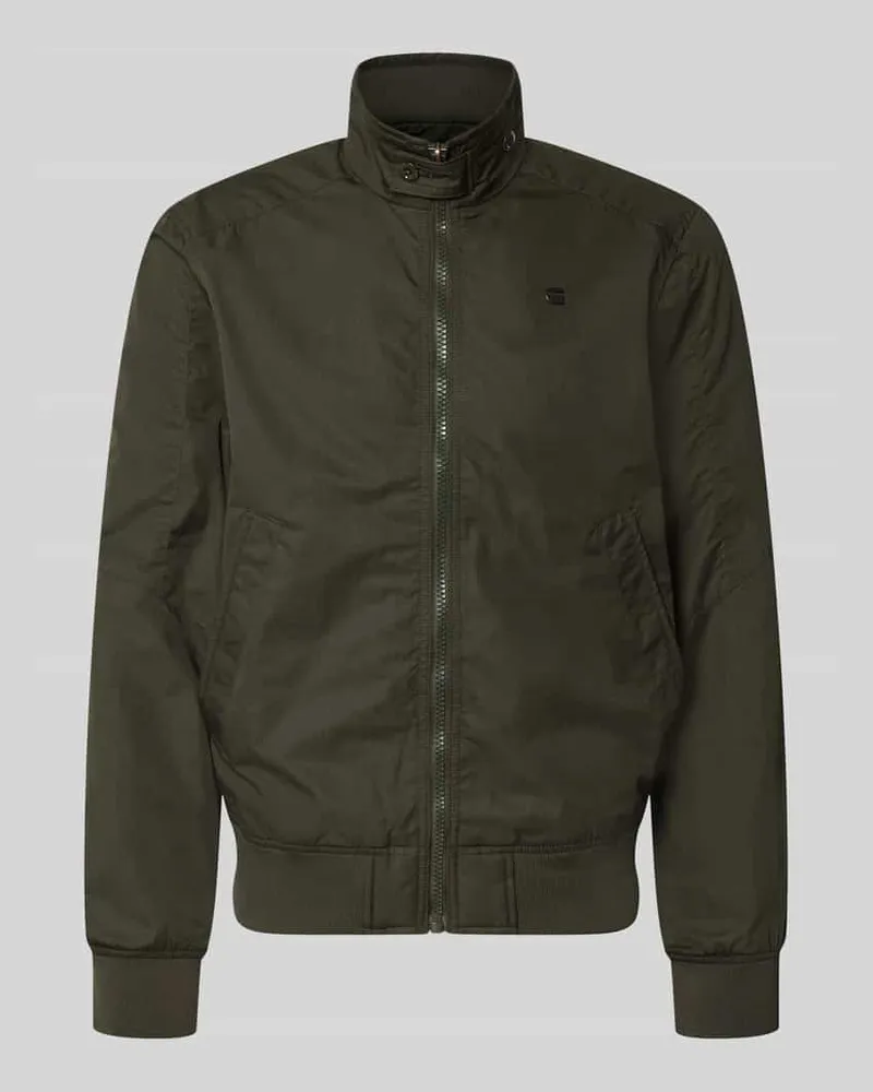 G-STAR RAW Jacke mit Stehkragen und Reißverschluss Anthrazit