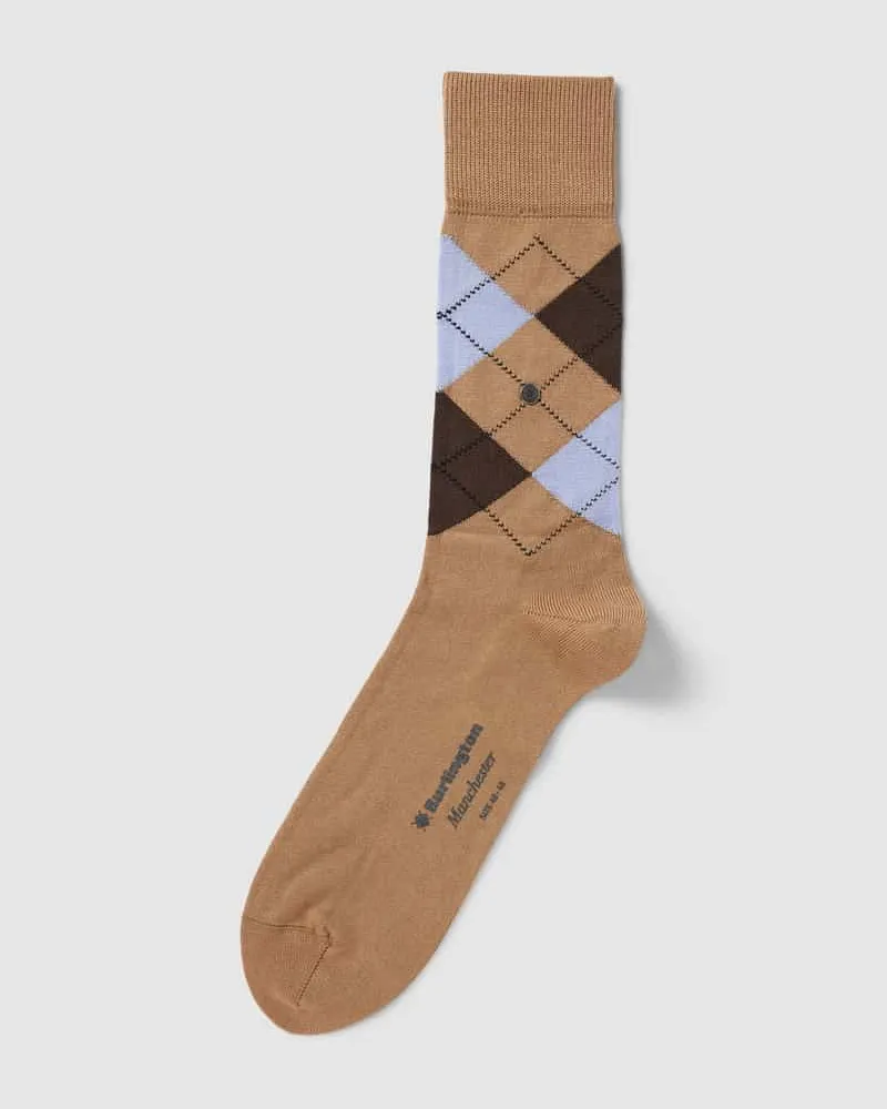Burlington Socken mit Karomuster Modell 'MANCHESTER 