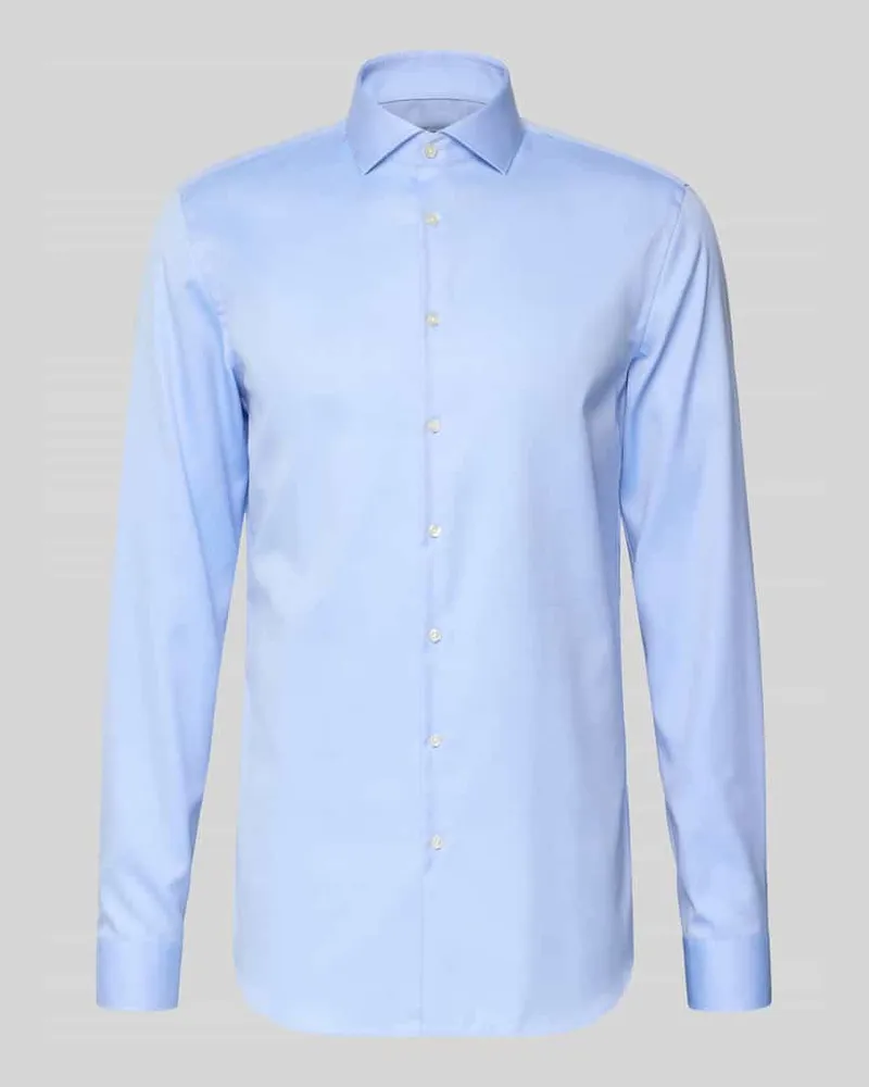JAKE*S Slim Fit Businesshemd mit extra langem Arm Hellblau