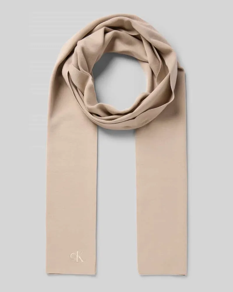 Calvin Klein Schal aus Viskose-Mix mit Logo-Stitching 
