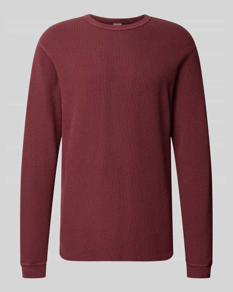 Levi's Relaxed Fit Langarmshirt aus reiner Baumwolle Bordeaux