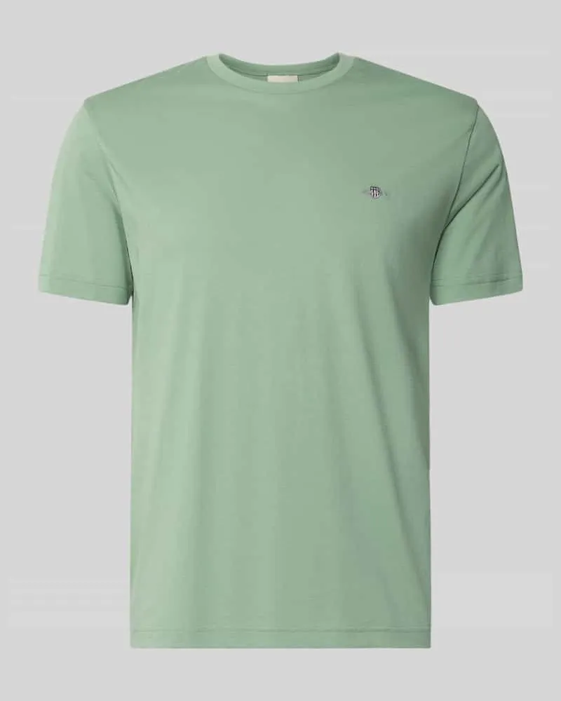 Gant Regular Fit T-Shirt aus reiner Baumwolle Mint