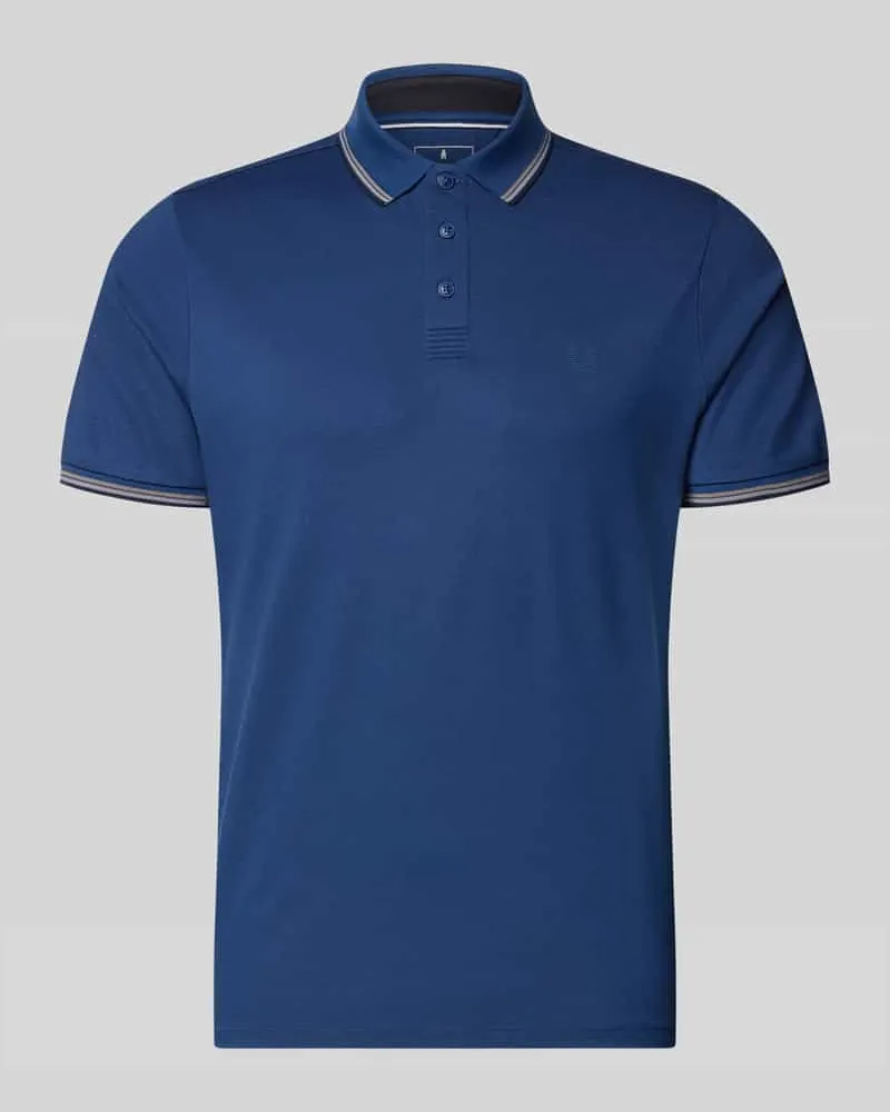 Ragman Modern Fit Poloshirt mit Logo-Print Modell 'Keep Dry Royal