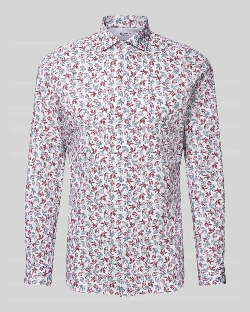 Olymp Slim Fit Businesshemd mit Kentkragen Rot