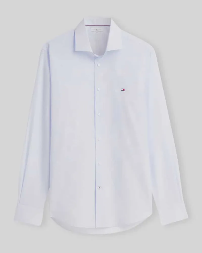 Tommy Hilfiger Slim Fit Businesshemd aus Baumwoll-Mix Weiss