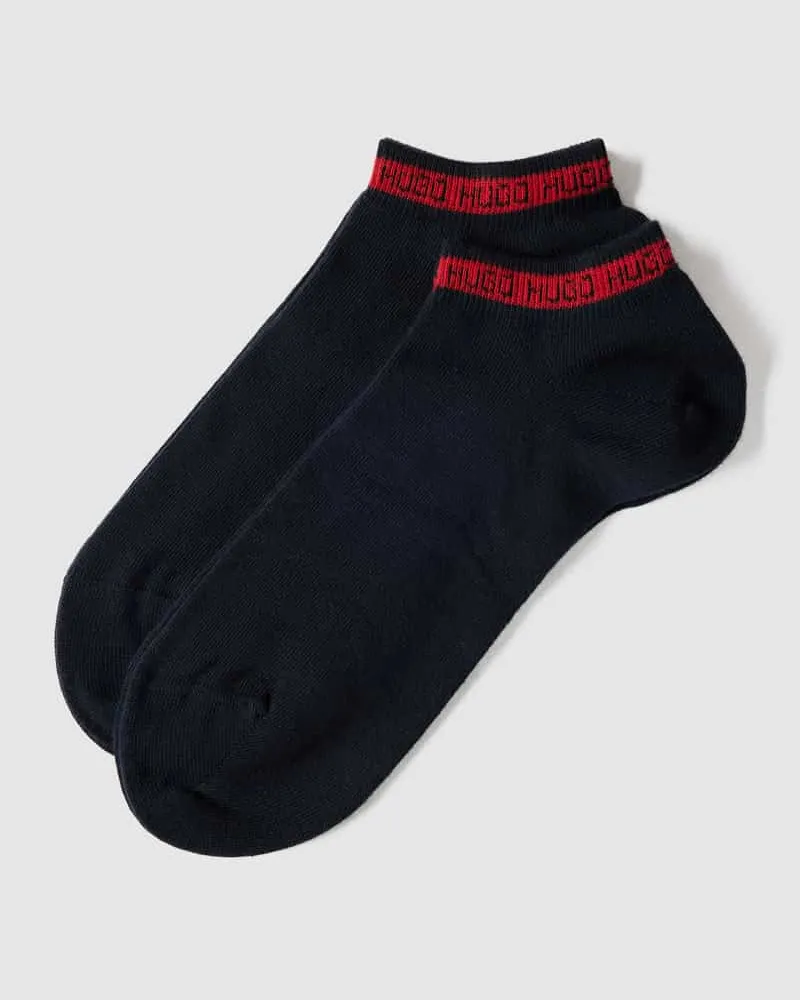 HUGO BOSS Sneakersocken mit Kontraststreifen im 2er-Pack Modell 'Tape 