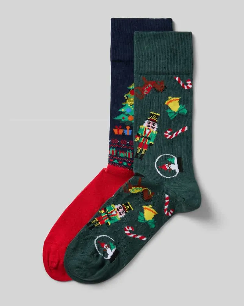 Christian Berg Socken mit geripptem Abschluss Metallic