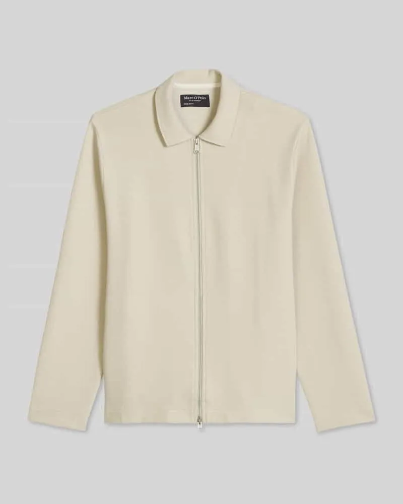 Marc O'Polo Regular Fit Sweatjacke aus reiner Baumwolle mit Zweiwege-Reißverschluss Mittelgrau