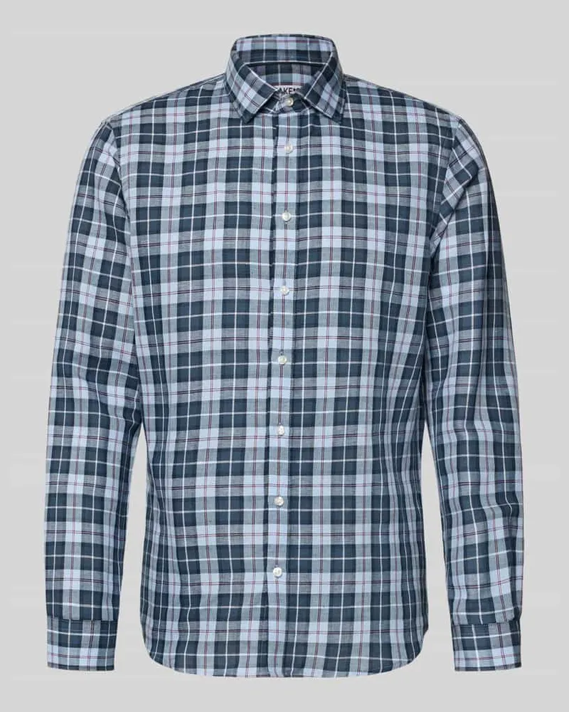 JAKE*S Regular Fit Business-Hemd mit Kentkragen Dunkelgruen