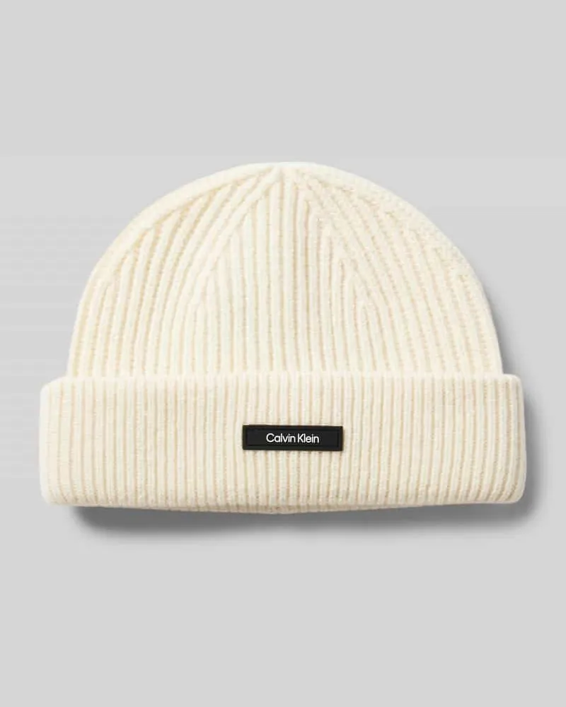 Calvin Klein Mütze mit Label-Patch 