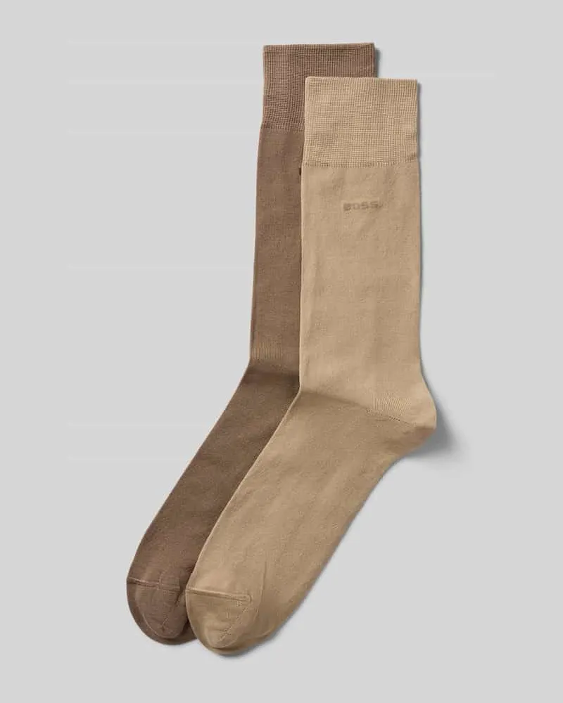 HUGO BOSS Socken aus Baumwoll-Mix im 2-er-Pack Beige