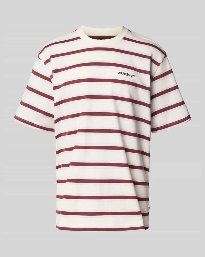 Dickies T-Shirt mit Streifenmuster und Rundhalsausschnitt Offwhite