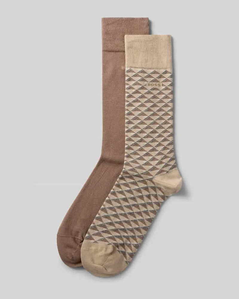 HUGO BOSS Socken aus Baumwoll-Mix im 2er-Pack Beige