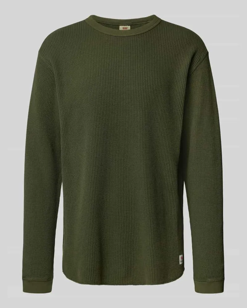 Levi's Relaxed Fit Longsleeve mit Rundhalsausschnitt Dunkelgruen
