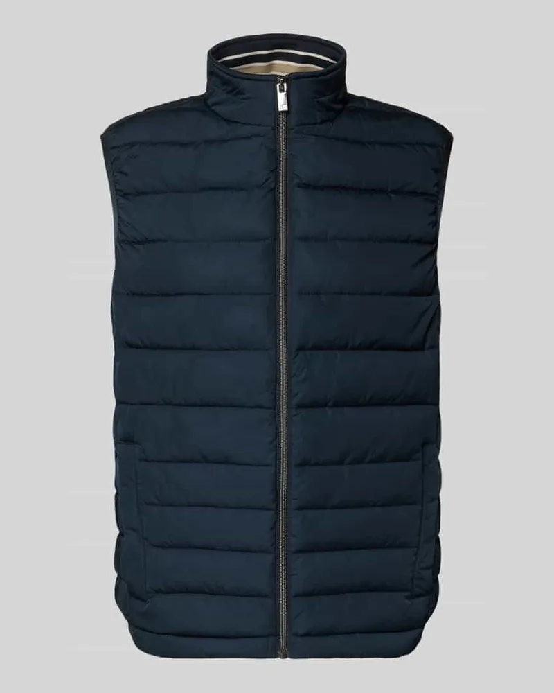 Christian Berg Steppweste mit Stehkragen Marine