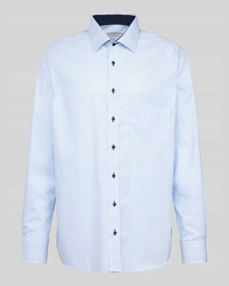 Eterna Comfort Fit Businesshemd mit Streifenmuster Bleu
