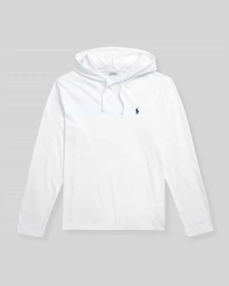 Ralph Lauren Regular Fit Hoodie aus reiner Baumwolle Weiss