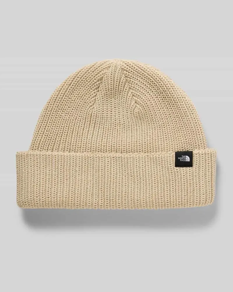The North Face Strickmütze mit breitem Umschlag und Label-Detail 
