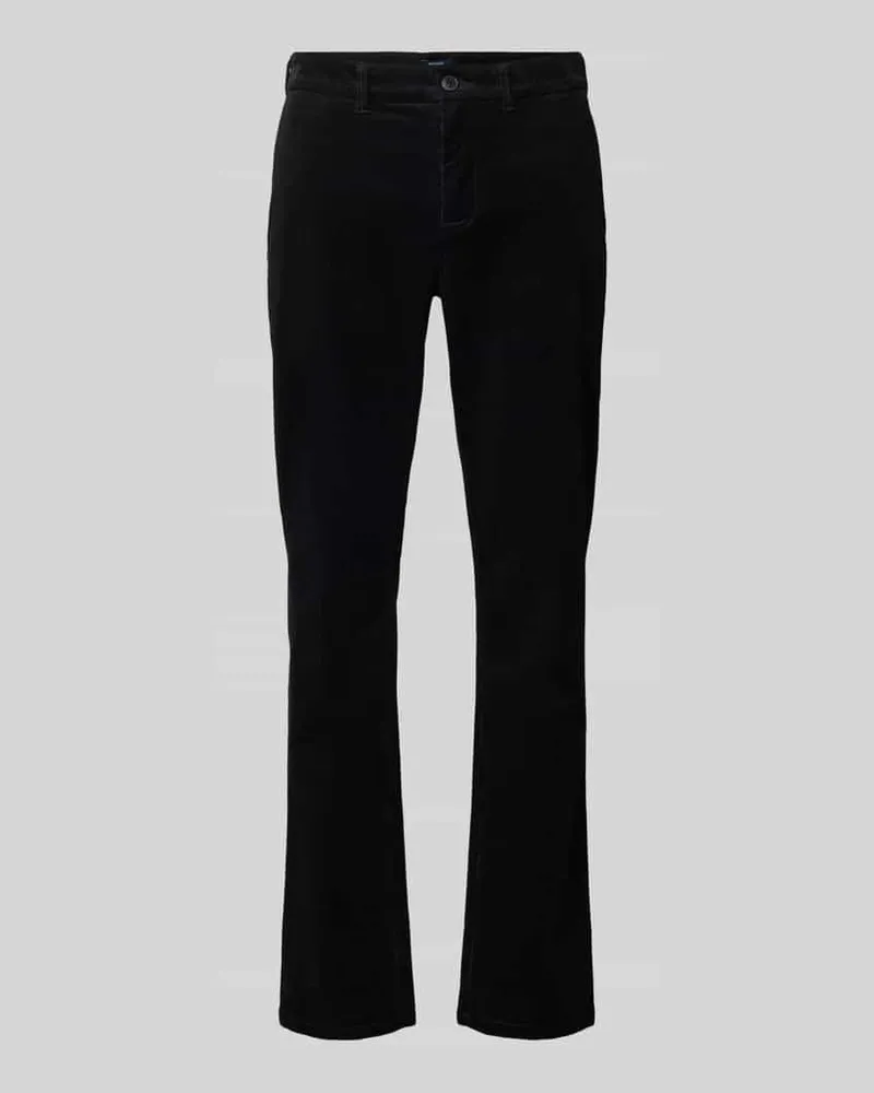 McNeal Slim Fit Cordhose mit Gesäßtaschen Black