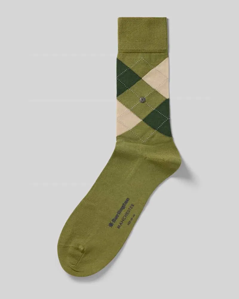 Burlington Socken aus Baumwoll-Mix Modell 'MANCHESTER Gruen