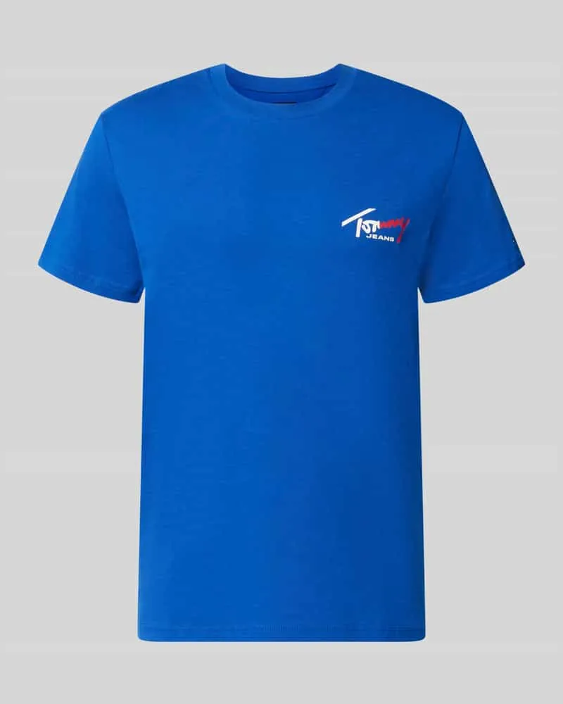 Tommy Hilfiger Slim Fit T-Shirt aus reiner Baumwolle Hellblau