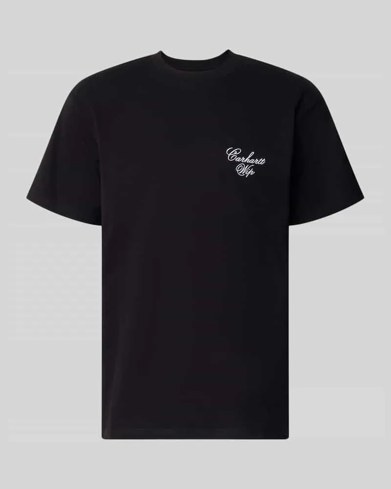 Carhartt WIP T-Shirt mit Logo-Stitching Modell 'Gracious Black