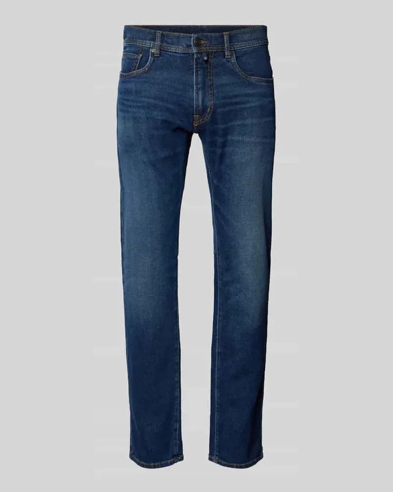 Pierre Cardin Regular Fit Jeans mit 5-Pocket-Design Modell 'LYON Blau