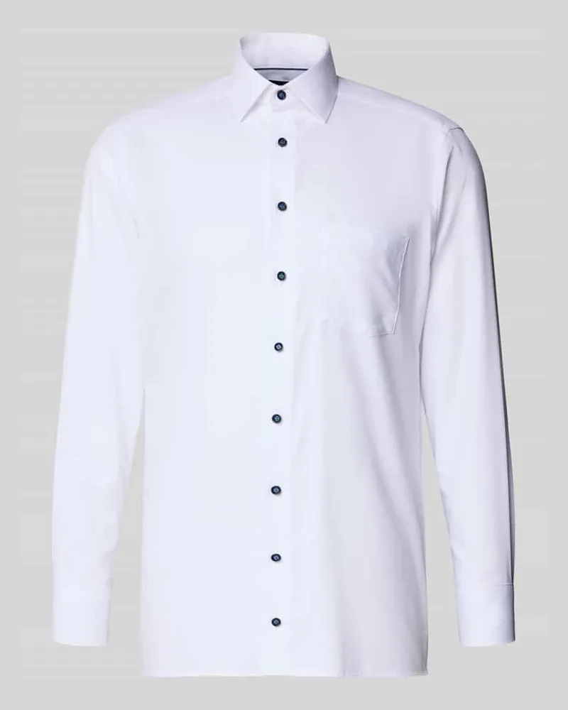 Olymp Modern Fit Businesshemd mit Kentkragen Modell 'NEW KENT Weiss