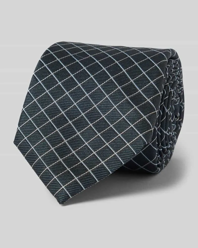 HUGO BOSS Seidenkrawatte mit feinem Sturkturmuster 
