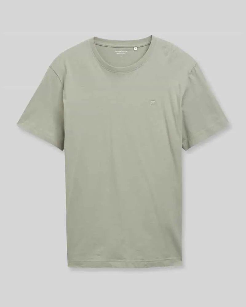 Tom Tailor Regular Fit T-Shirt aus reiner Baumwolle Oliv