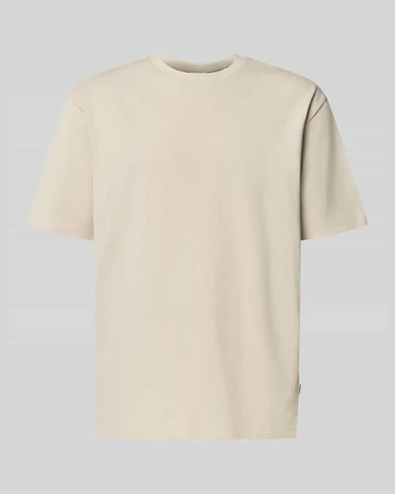 Lindbergh Oversized T-Shirt mit Rundhalsausschnitt Stein