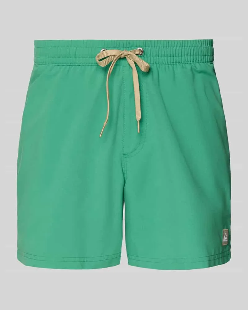 Quiksilver Regular Fit Badehose mit Logo-Patch Modell 'Everyday Gruen