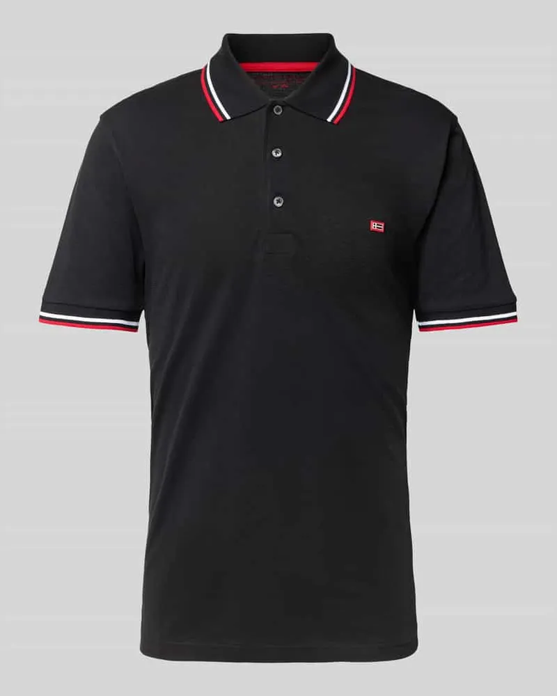 Christian Berg Poloshirt mit Label-Stitching 
