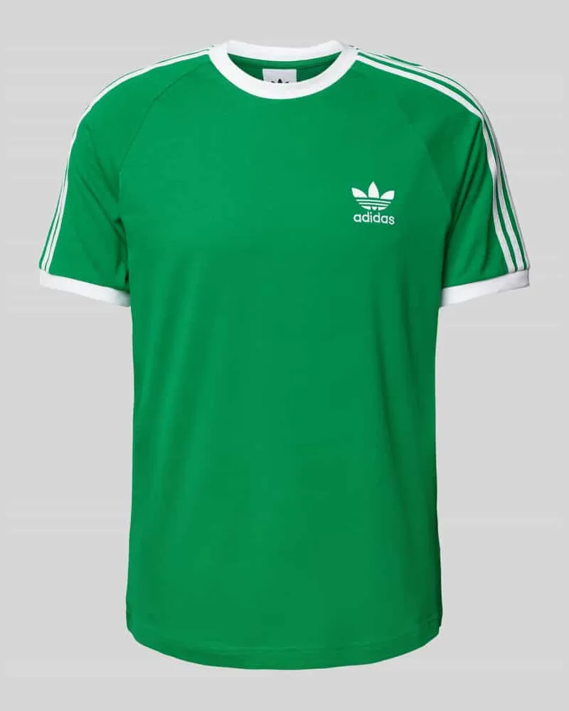 adidas T-Shirt mit geripptem Rundhalsausschnitt 