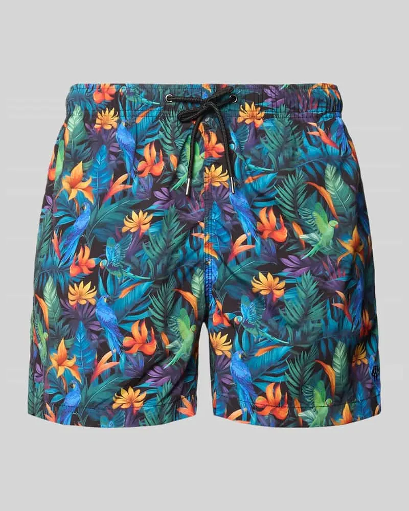 McNeal Badehose im Allover-Look Blau