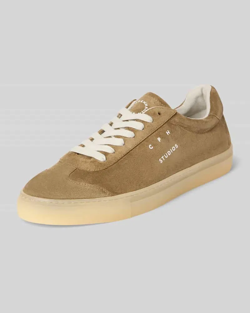 Copenhagen Ledersneaker mit Label-Print Modell 'Retro 