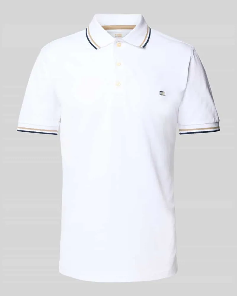 Christian Berg Poloshirt mit Label-Stitching 