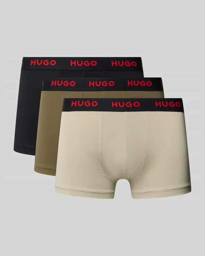 HUGO BOSS Trunk aus Baumwoll-Mix im 3er-Pack Oliv